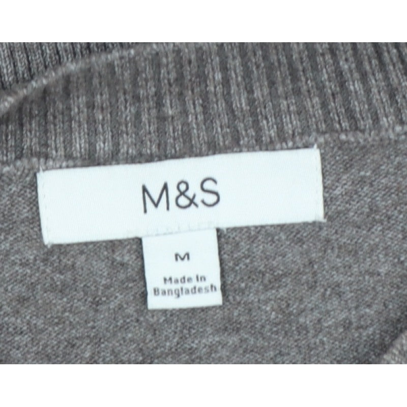 Marks and Spencer Women’s Brown M Crew Neck Knit Pullover Jumper