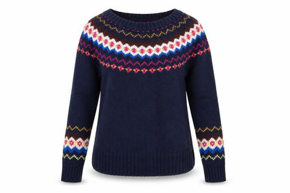 H&M Women’s Multicoloured M Fair Isle Crew Neck Knit Jumper
