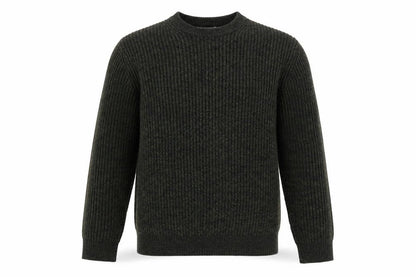 Tu Men Green M Chunky Knit Crew Neck Pullover Jumper