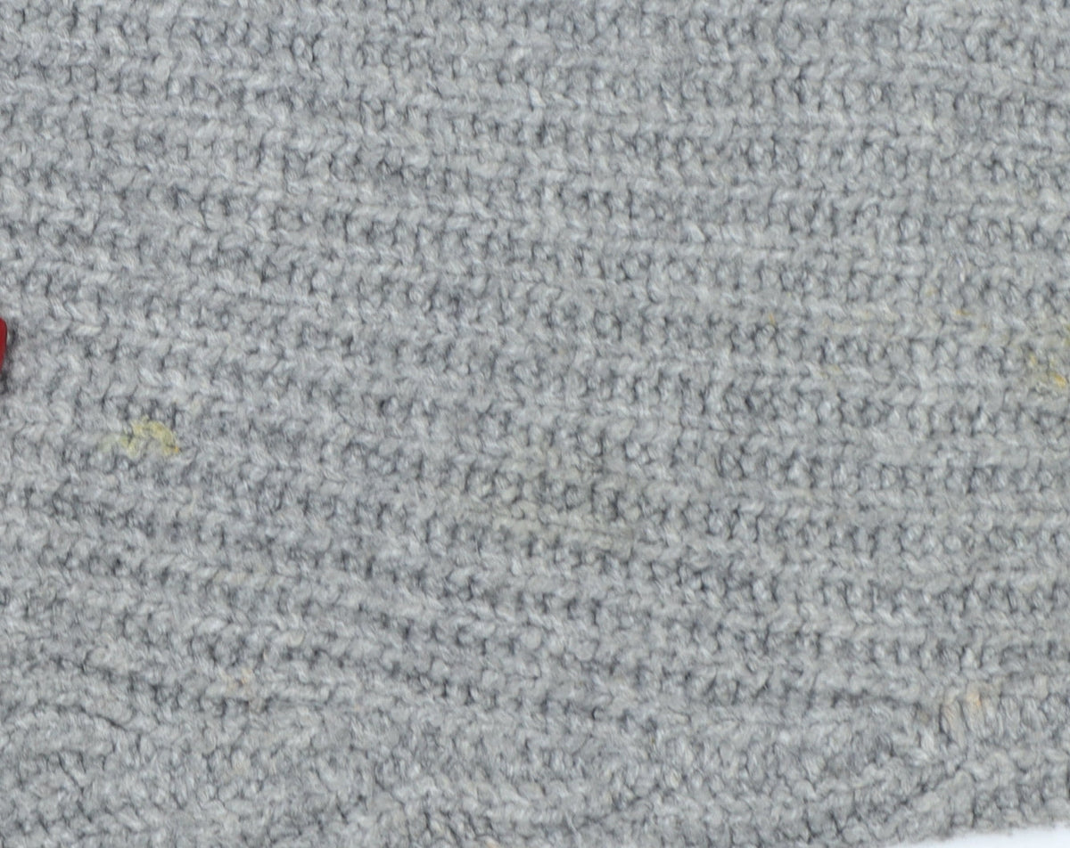 Marks & Spencer Women Grey L Cable Knit V-Neck Button Cardigan