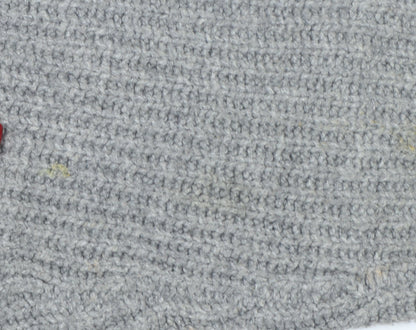 Marks & Spencer Women Grey L Cable Knit V-Neck Button Cardigan