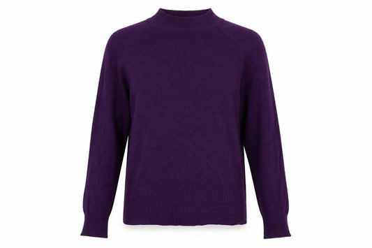 New Look Women Purple UK 10 High Neck Long Sleeve Knit Jumper