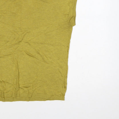H&M Basic Women’s Yellow S Sleeveless Crew Neck Knit Vest Jumper
