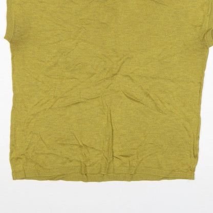 H&M Basic Women’s Yellow S Sleeveless Crew Neck Knit Vest Jumper