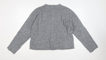 Primark Edit Women Grey L Button Front Knit Cardigan Long Sleeve