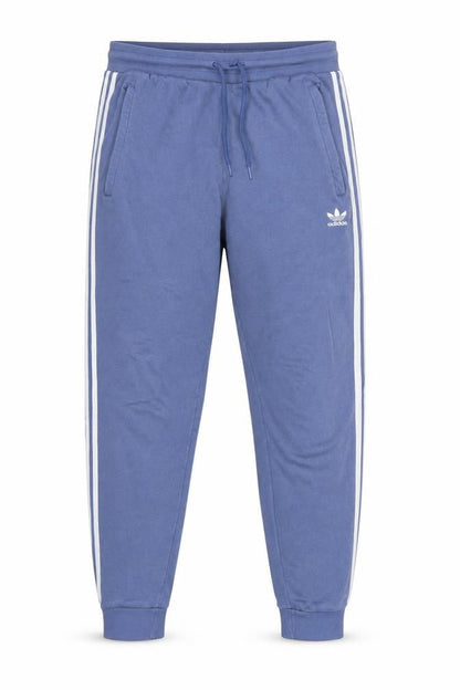 adidas Men’s Blue L Jogger Sweatpants 3 Stripe Logo Drawstring