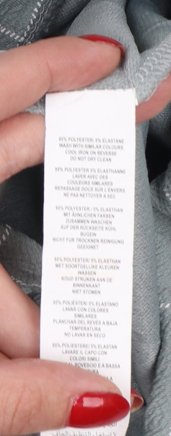 Additional view of I Saw It First Women Green UK 8 Check Paperbag Tapered Trousers