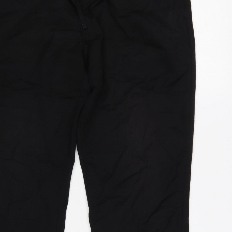 H&M Men's Black Slim Fit Jogger Trousers Size S Drawstring