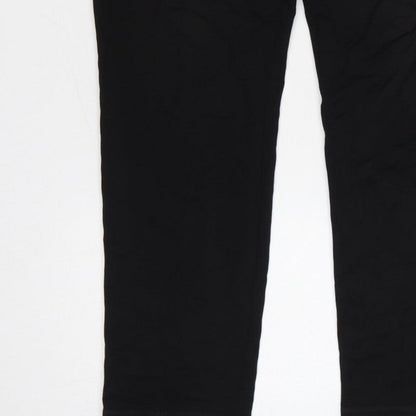 H&M Men's Black Slim Fit Jogger Trousers Size S Drawstring