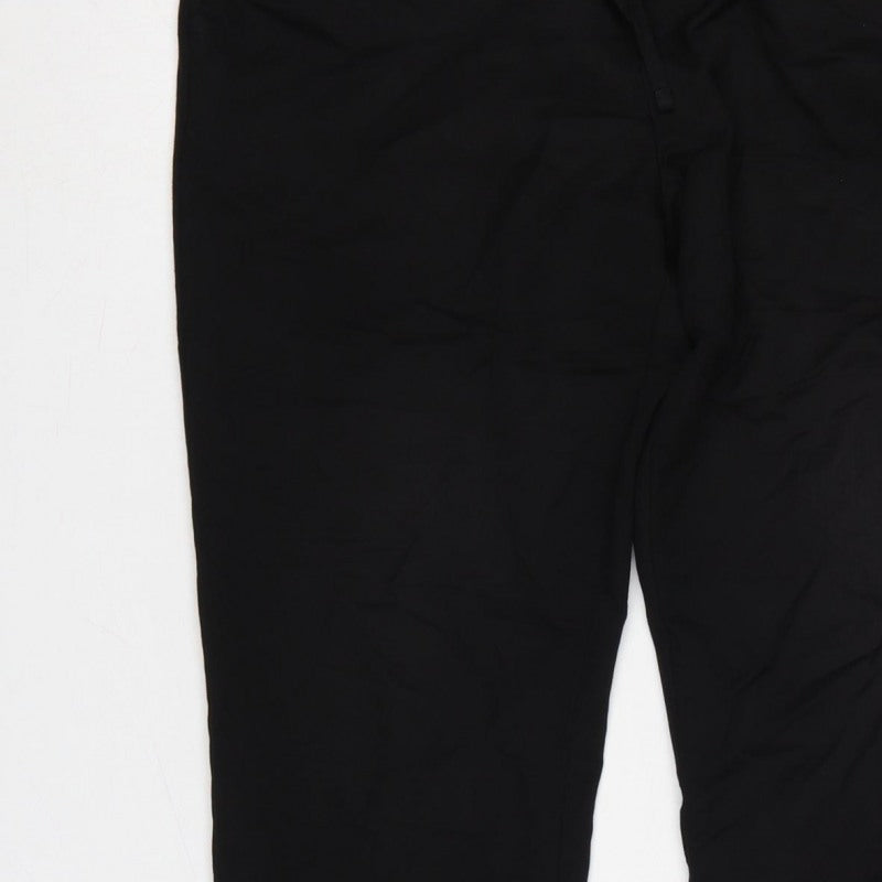 H&M Men's Black Slim Fit Jogger Trousers Size S Drawstring