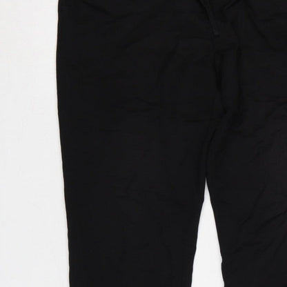 H&M Men's Black Slim Fit Jogger Trousers Size S Drawstring