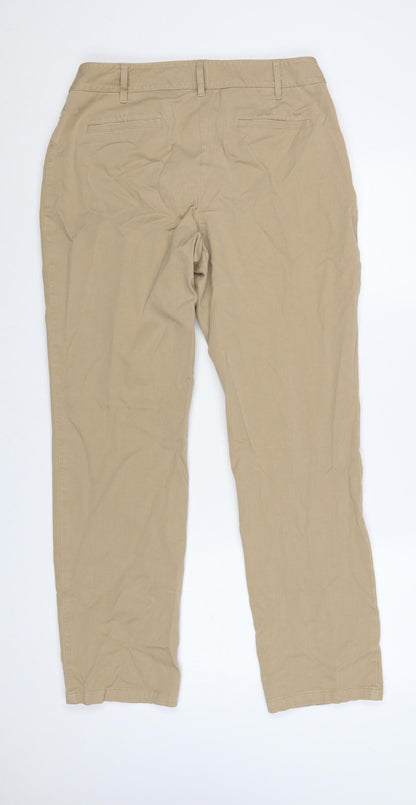 Talbots Women’s Beige UK 14 Straight Leg Chino Trousers