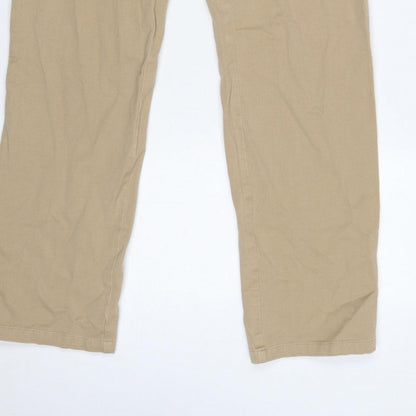 Talbots Women’s Beige UK 14 Straight Leg Chino Trousers