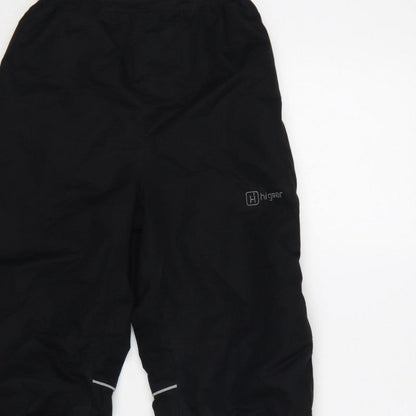 Higar Boys Black 8 Years Snow Pants Reflective Padded Ski Trousers