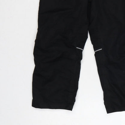 Higar Boys Black 8 Years Snow Pants Reflective Padded Ski Trousers