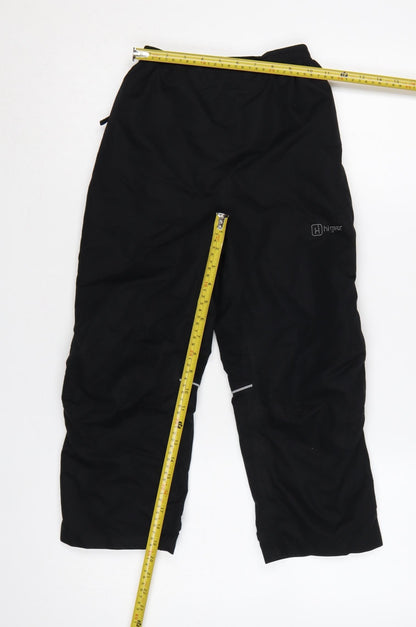 Higar Boys Black 8 Years Snow Pants Reflective Padded Ski Trousers