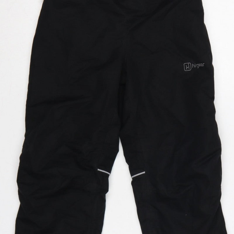 Higar Boys Black 8 Years Snow Pants Reflective Padded Ski Trousers