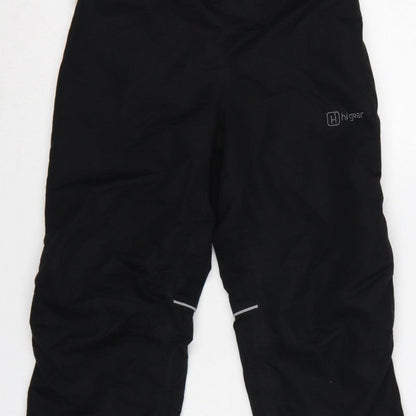 Higar Boys Black 8 Years Snow Pants Reflective Padded Ski Trousers
