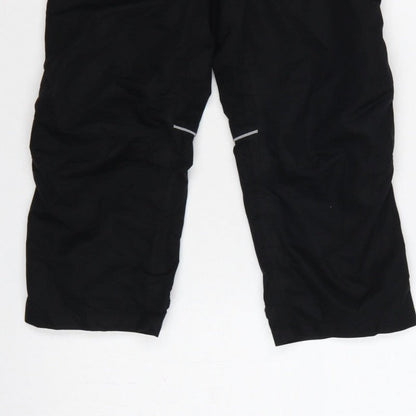Higar Boys Black 8 Years Snow Pants Reflective Padded Ski Trousers