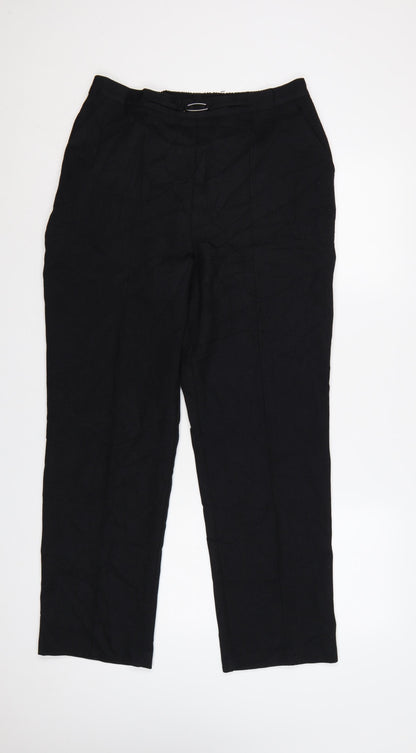 Et Vous Women’s Black Size 12 Straight Leg Dress Trousers
