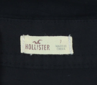 Hollister Women’s Black UK 10 Button Front Mini Pencil Skirt