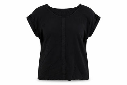 Limited Collection Women Black Size 10 Viscose Zip Shoulder Blouse