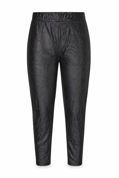 New Look Women Black Animal Print High Rise Stretch Leggings UK 10