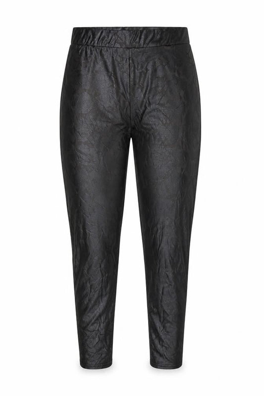 New Look Women Black Animal Print High Rise Stretch Leggings UK 10