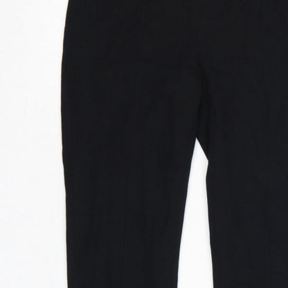 ARKET Women Black UK 10 High Rise Straight Tailored Trousers