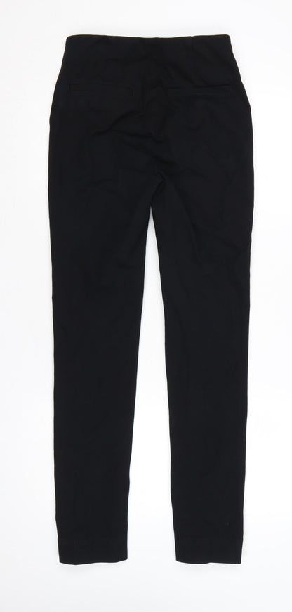 ARKET Women Black UK 10 High Rise Straight Tailored Trousers