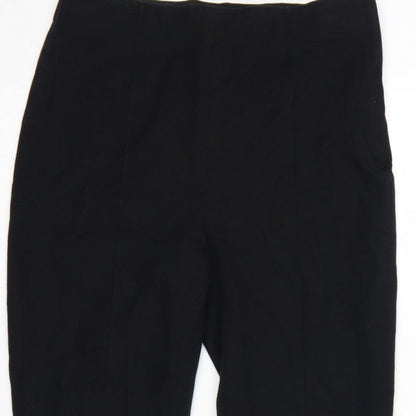 ARKET Women Black UK 10 High Rise Straight Tailored Trousers