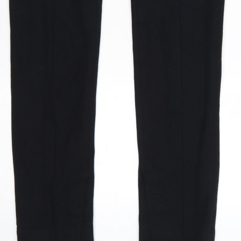 ARKET Women Black UK 10 High Rise Straight Tailored Trousers
