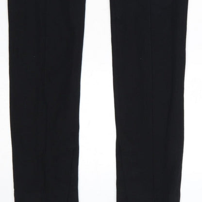 ARKET Women Black UK 10 High Rise Straight Tailored Trousers