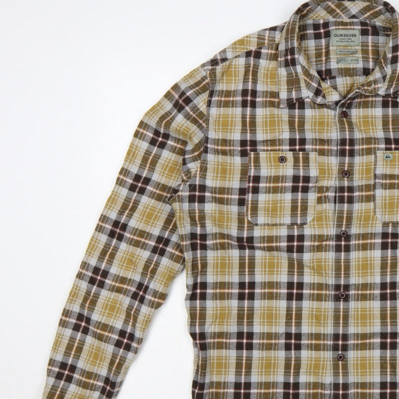 Quiksilver Men’s Multicoloured M Regular Fit Plaid Long Sleeve Shirt