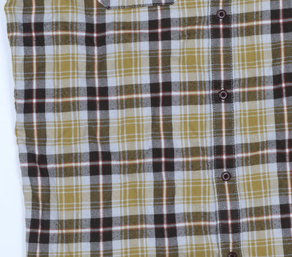 Quiksilver Men’s Multicoloured M Regular Fit Plaid Long Sleeve Shirt