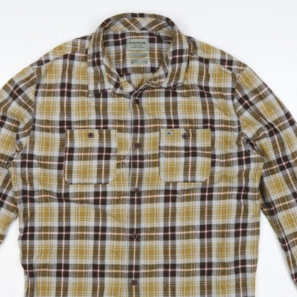 Quiksilver Men’s Multicoloured M Regular Fit Plaid Long Sleeve Shirt