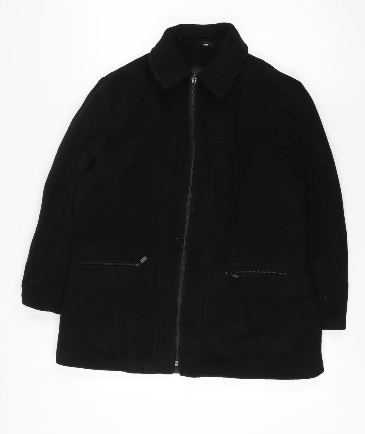 Bonmarché Women’s Black Size 16 Wool Mohair Short Zip Coat