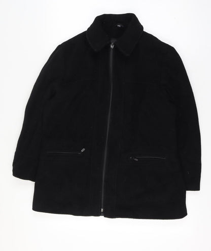 Bonmarché Women’s Black Size 16 Wool Mohair Short Zip Coat