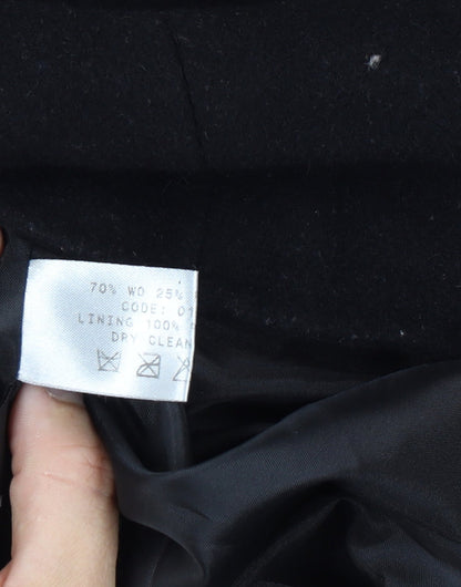 Bonmarché Women’s Black Size 16 Wool Mohair Short Zip Coat
