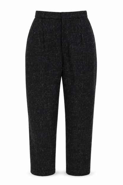Lord Isaacs for Her Women’s Size 8 Black Tweed High Rise Tapered Trousers