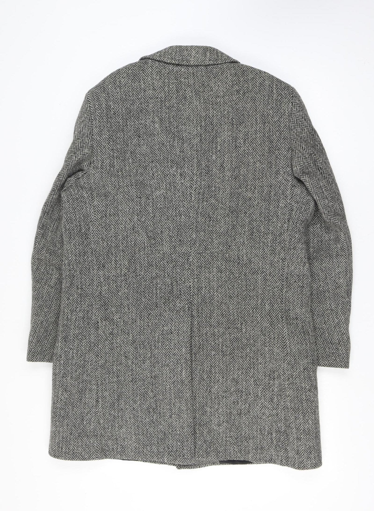 Harris Tweed Men’s Grey Wool Herringbone Blazer Jacket Size Unlabelled