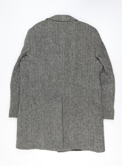 Harris Tweed Men’s Grey Wool Herringbone Blazer Jacket Size Unlabelled