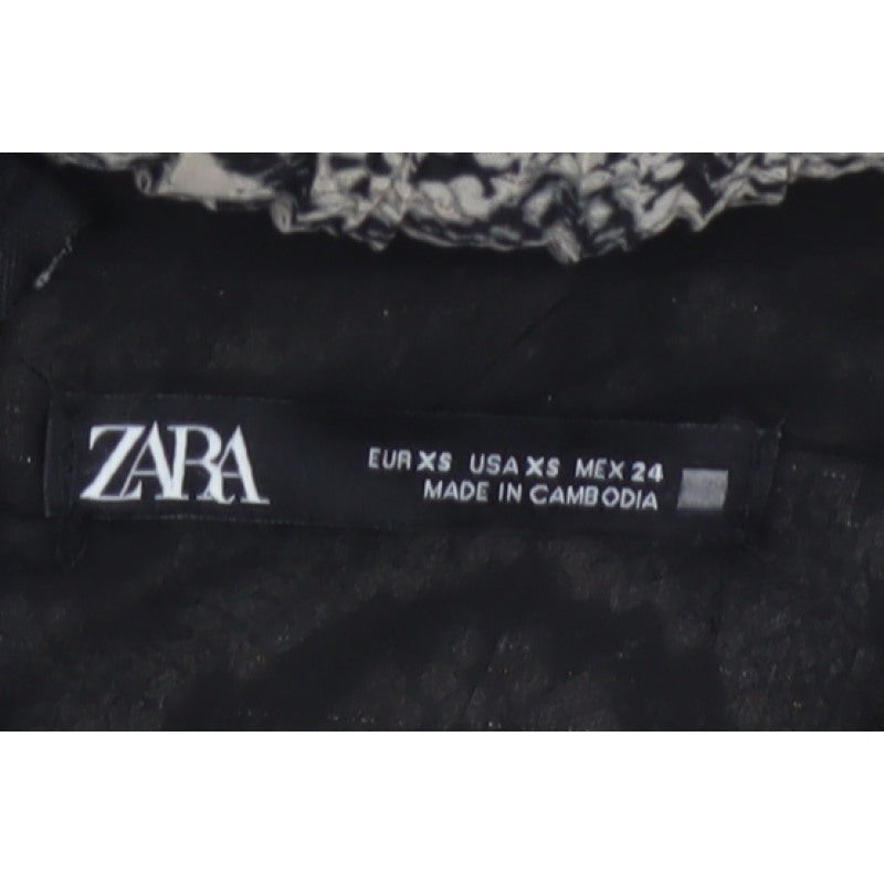 Zara Women Grey Snake Print Cut Out Maxi Dress XS Bell Sleeve