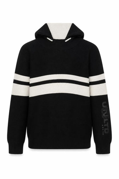 Next Boys Black White Hooded Pullover Jumper 11 Years 146cm Cotton