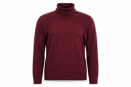 Lands' End Women's Red Cotton Roll Neck Knit Jumper Size M