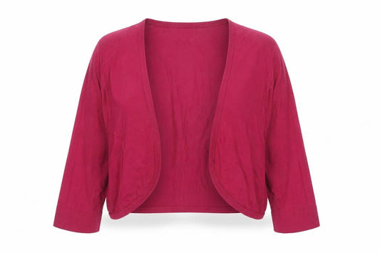 Alexon Women’s Pink XL Open Front Cropped Knit Cardigan Long Sleeve