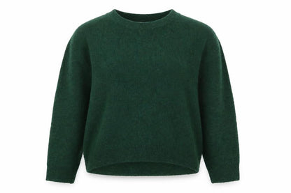 H&M Women Green S Crew Neck Knit Raglan Sleeve Pullover Jumper