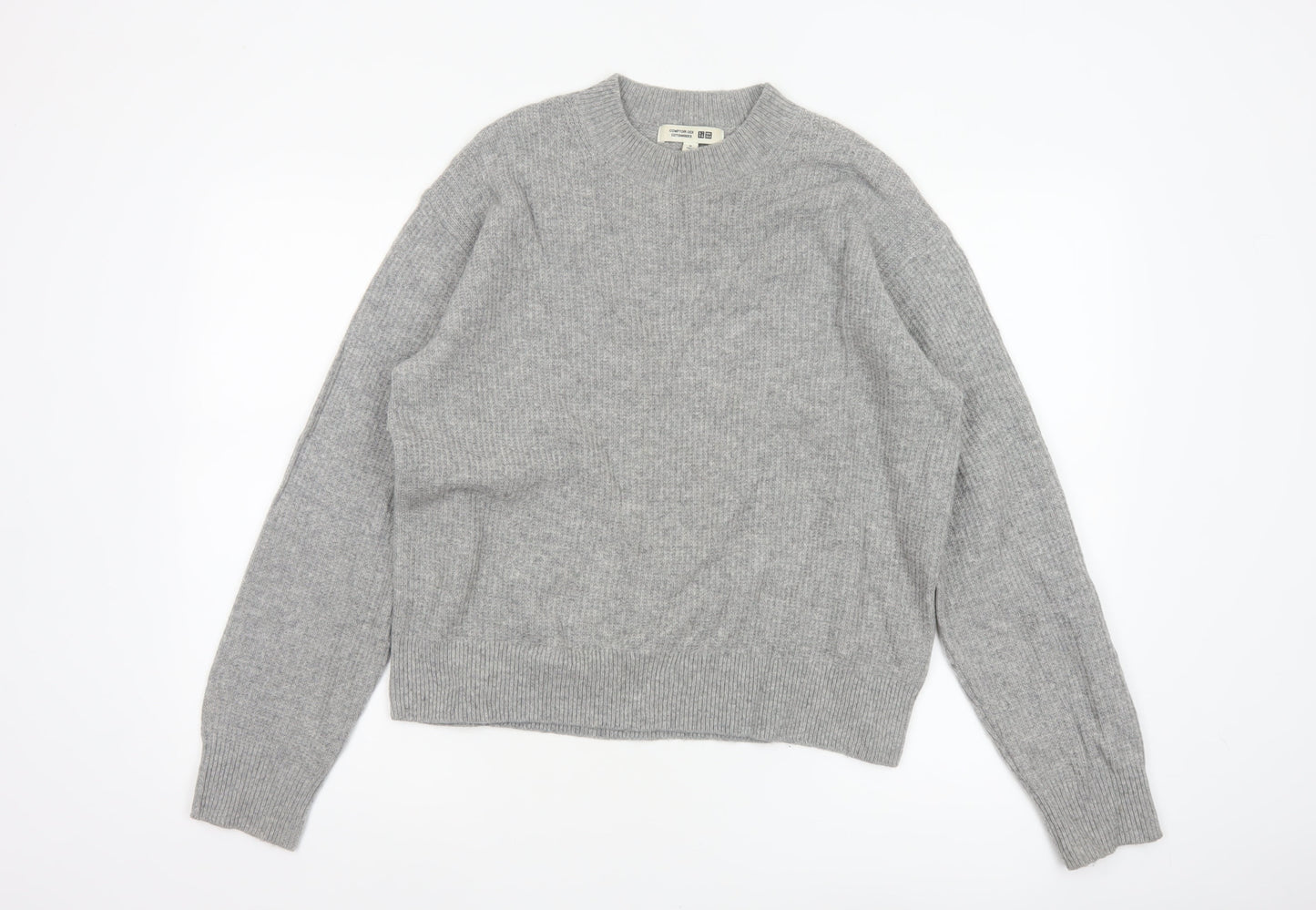 Comptoir des Cotonniers Women Grey Wool Crew Neck Jumper M