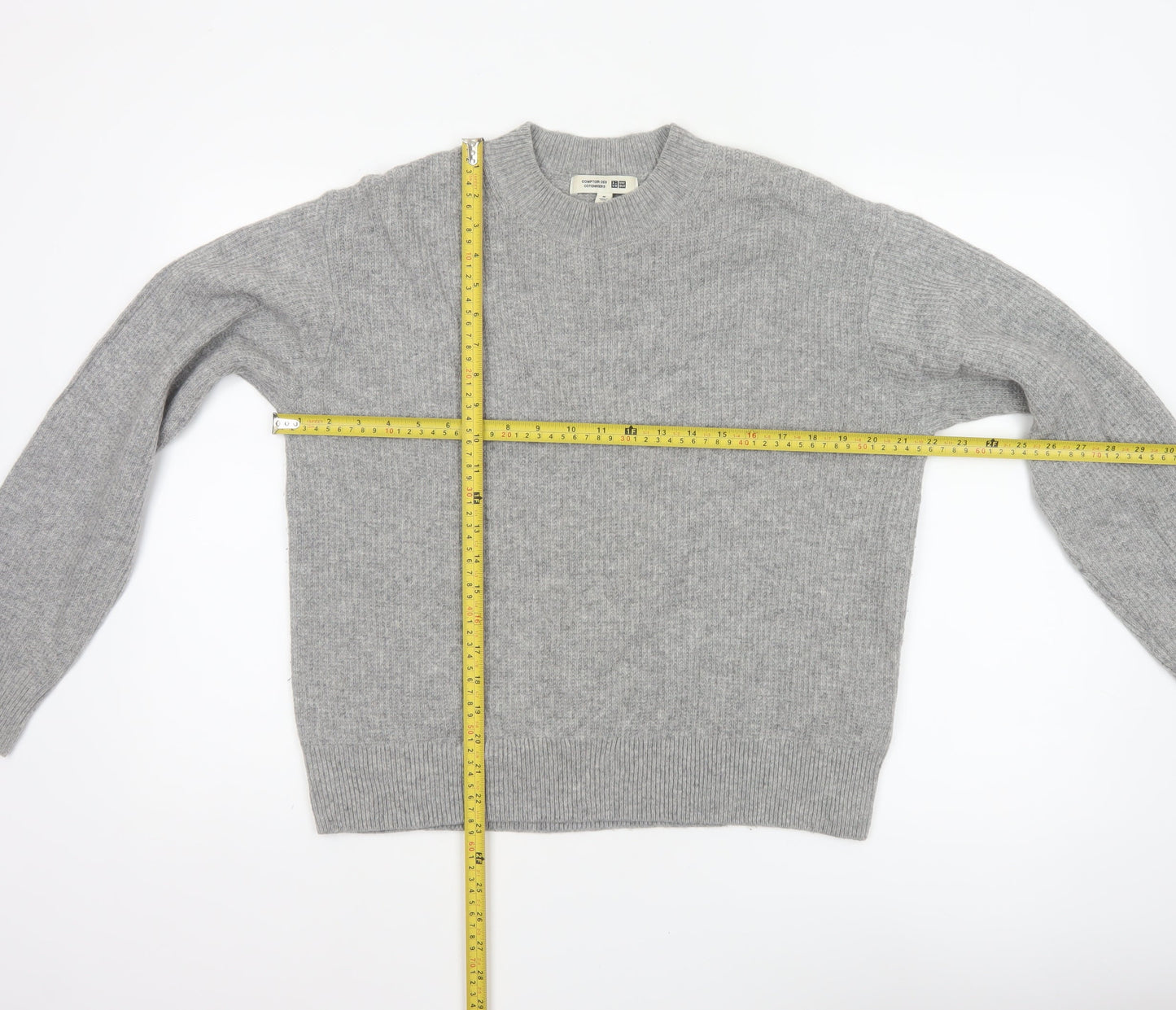Comptoir des Cotonniers Women Grey Wool Crew Neck Jumper M