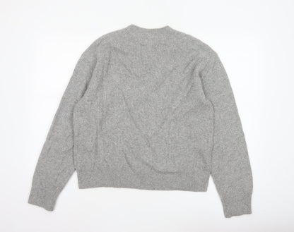Comptoir des Cotonniers Women Grey Wool Crew Neck Jumper M